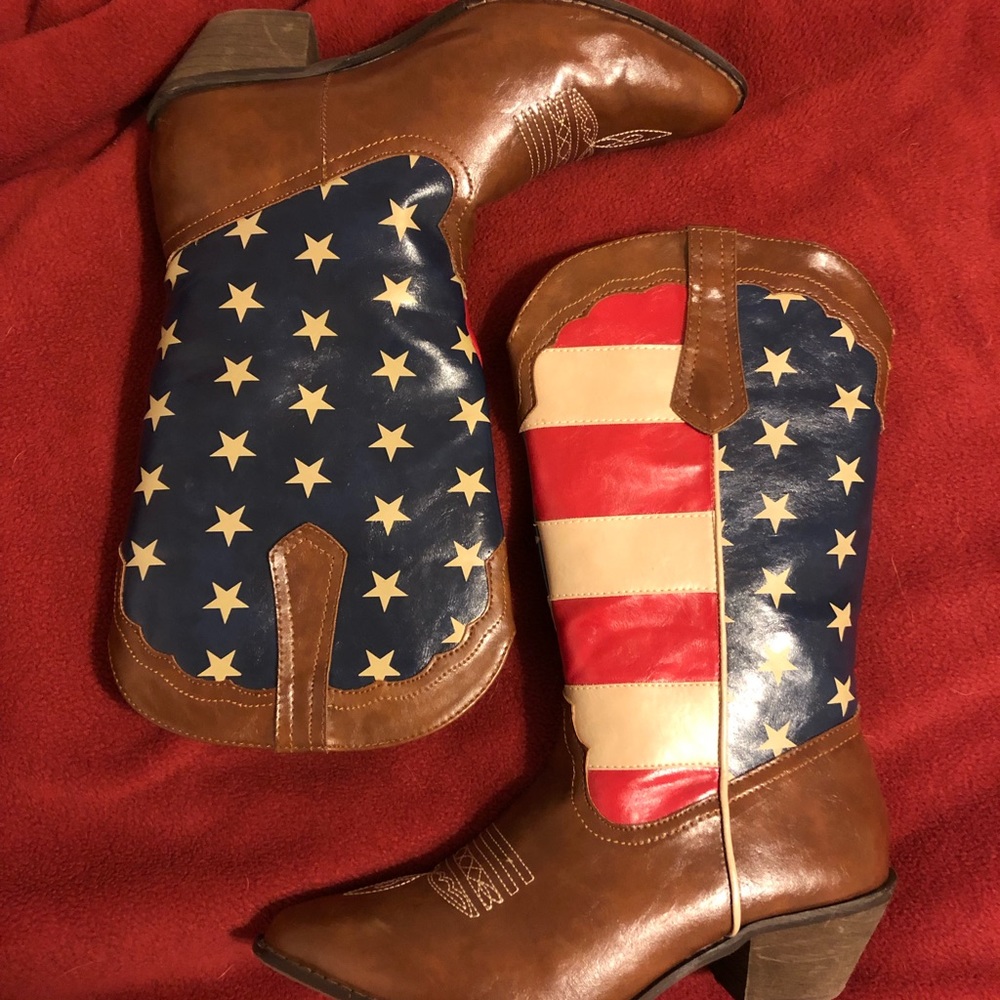 American flag cowboy boots